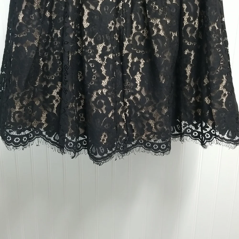 Robert Rodriguez Neiman Marcus Dress Black Strapless Lace